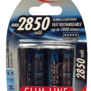 Ansmann AA 2850 mah 4 Pack Slimline Version Rechargable Batteries