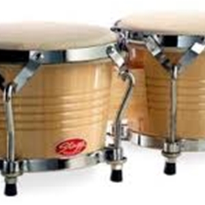Stagg Wood Bongo 7.5" and 6.5" in Natural Finish