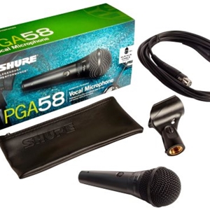 Shure PGA58 Dynamic Handheld Vocal Microphone with 15' XLR Cable