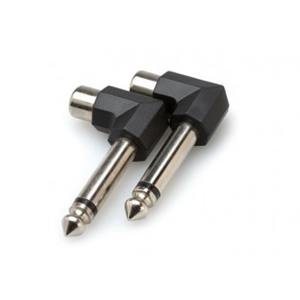 Hosa Right Angle RCA Female to 1/4" TS Male (2PC)