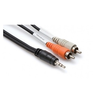 Hosa Audio Y-Cable, Stereo 1/8" Male to Dual RCA Male- 10FT