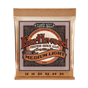 Ernie Ball Medium Light Earthwood Phospher Bronze Acoustic Guitar Strings