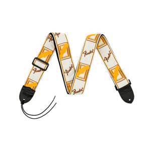Fender Monogrammed Guitar/Bass Strap White/Brown/Yellow