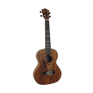 Amahi All Solid Koa Ukulele Palm Tree Design - Tenor