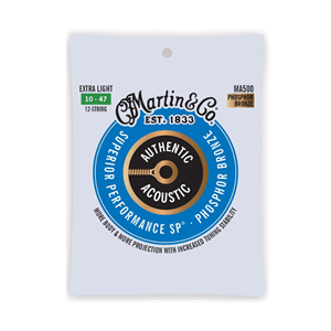 Martin 12-String Authentic Acoustic SP Guitar Strings Phosphor Bronze - Extra Light