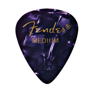 Fender Premium Celluloid Picks, Medium 351 Shape - Purple Moto