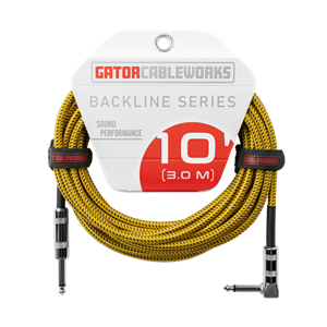 Gator Instrument Cable 10ft - Brown/Yellow