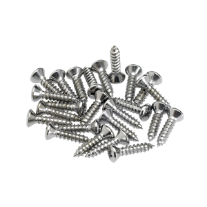 Fender Pickguard/Control Plate Mounting Screws (24) (Chrome)