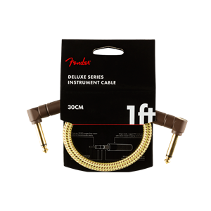 Fender Deluxe Series Instrument Cable 1ft - Tweed