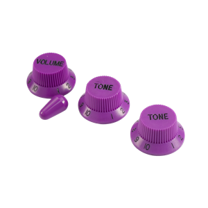 WD Stratocaster/UFO Style Knob Set Violet w/ Matching Tip