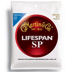 Martin MSP6200 Lifespan SP Medium Gauge 80/20 Bronze Guitar Strings