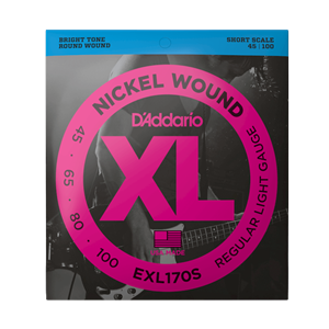 D'addario EXL170S Nickel Wound Short Scale Bass Strings 45/100