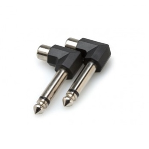 Hosa Right Angle RCA Female to 1/4" TS Male (2PC)