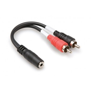 Hosa YMR197 Y-Cable, 3.5mm Stereo Female to Dual RCA